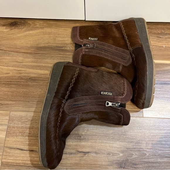Tecnica Shoes Womens Size 10.5 41 Brown Hair Leather Fleece Lined Winter Boots - Picture 6 of 9